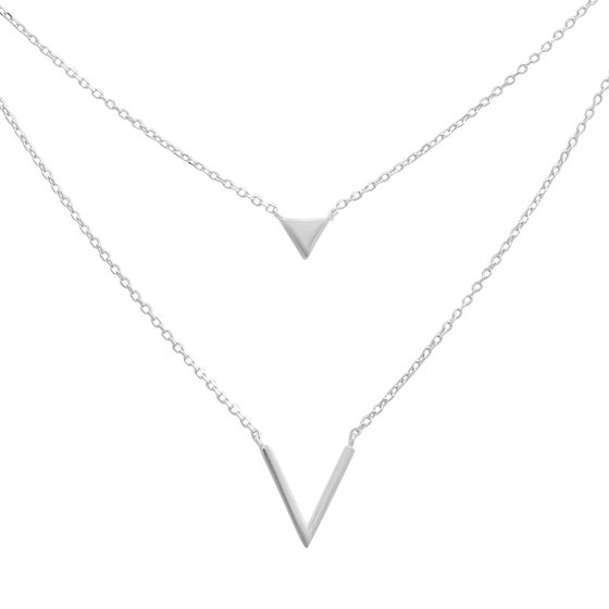 Серебряное колье без камней