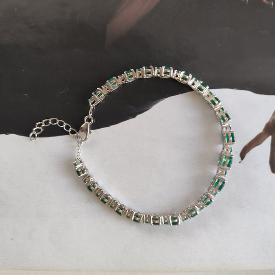 Серебряный браслет с агатом 6.338ct