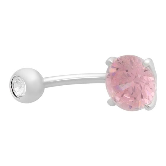 Серебряный пирсинг с фианитами