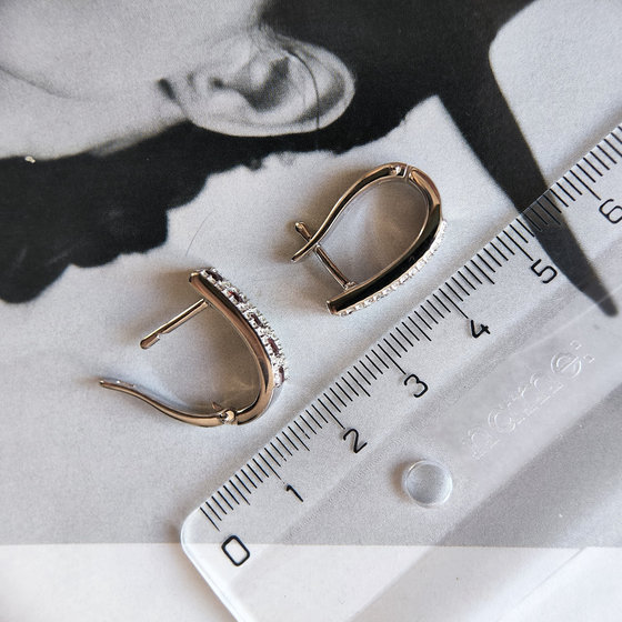 Серебряные серьги с гранатом 1.455ct