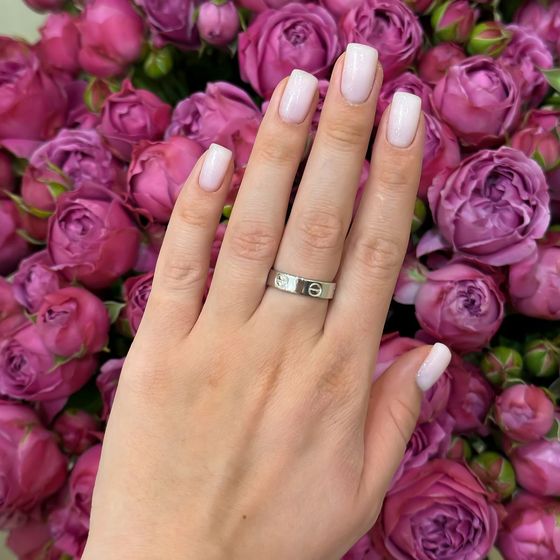 Silver ring without stones
