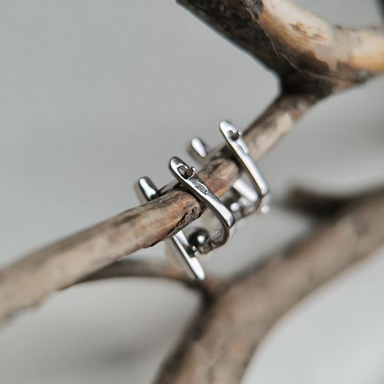 Серебряные серьги с жемчугом