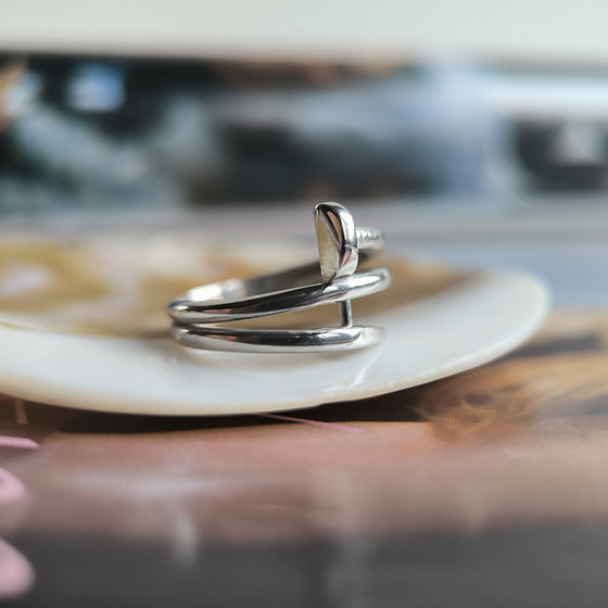 Silver ring without stones