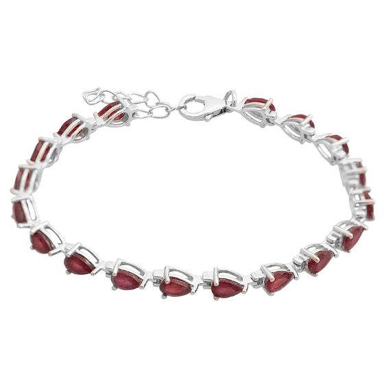 Серебряный браслет с рубином 10.543ct