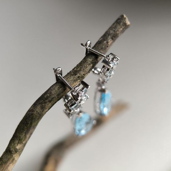 Срібні сережки з топазом 12.405ct