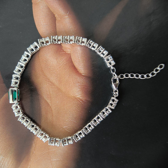 Серебряный браслет с агатом 9.408ct