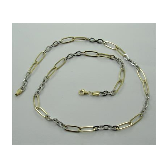 A gold necklace without stones