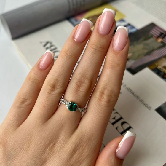 Срібна каблучка з аквамарином nano 1.172ct