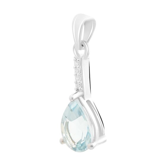 Silver pendant with a 2.042-carat topaz