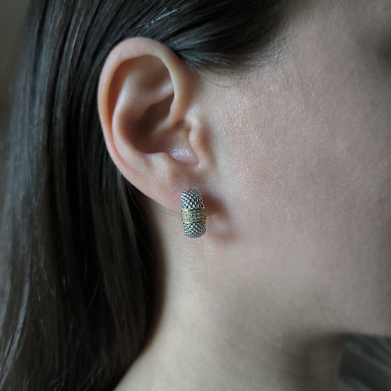 Silver Earrings with Fianites