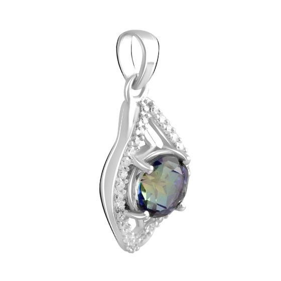 Срібна підвіска з містик топазом 2.05ct