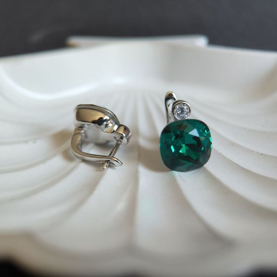 Silver Earrings with Fianites