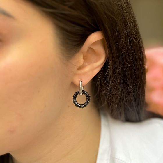 Silver Earrings with Fianites