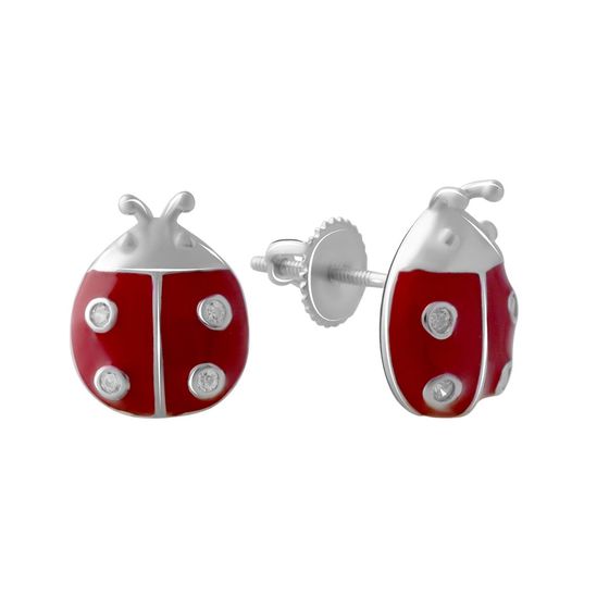 Silver earrings with yemallu, fianites