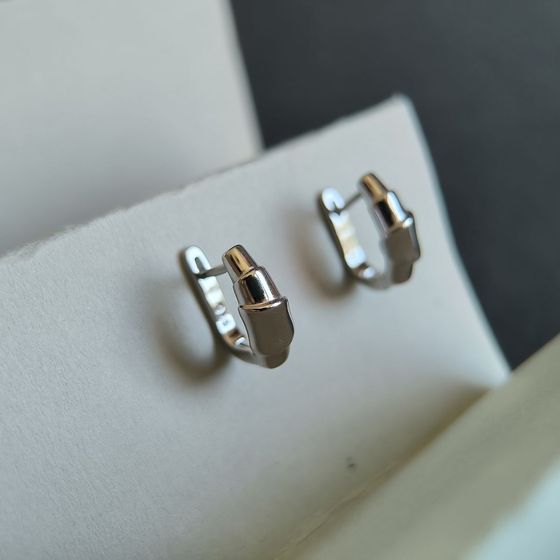 Silver earrings without stones