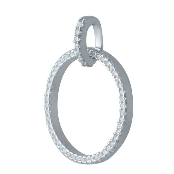 Silver pendant with phianites