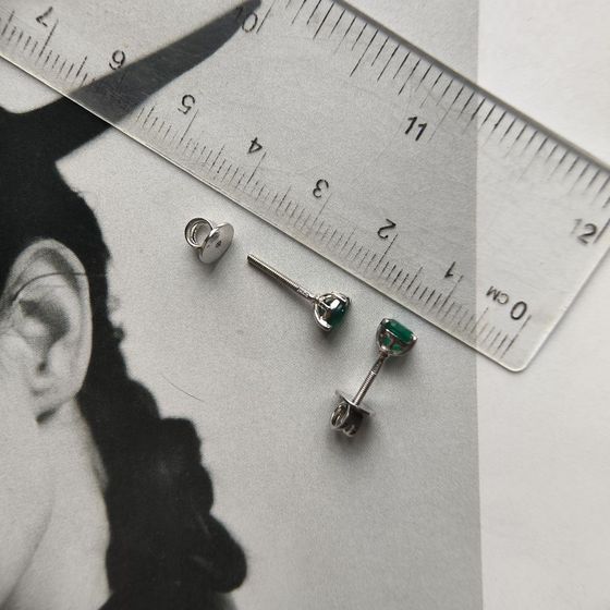 Серебряные серьги с агатом 0.88ct