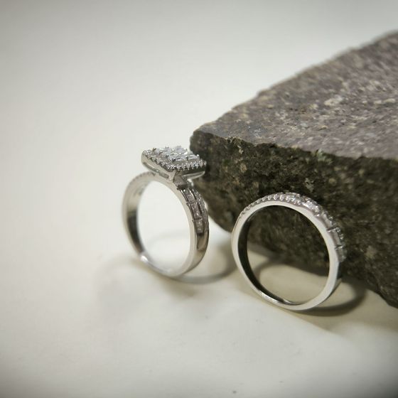 Silver Ring with Fianites