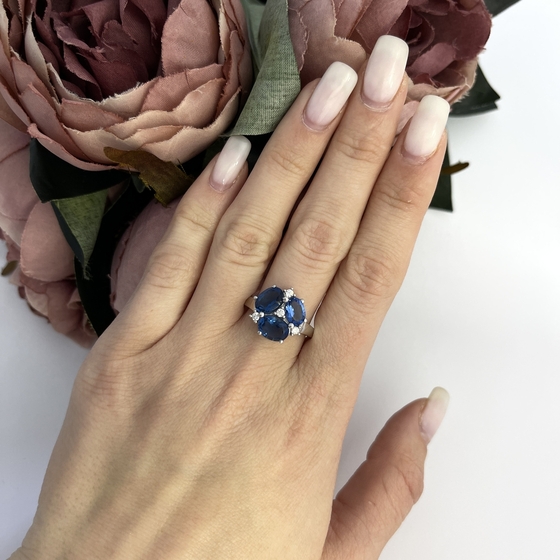 Срібна каблучка з танзанітом nano 2.345ct