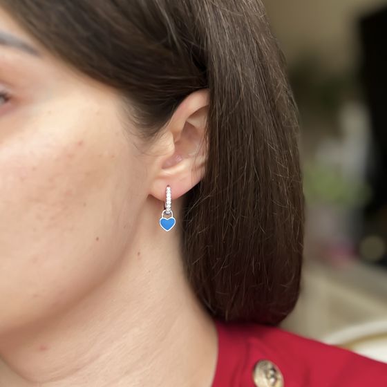 Silver earrings with yemallu, fianites