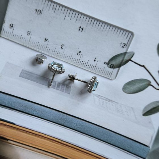 Срібні сережки з топазом 2.302ct
