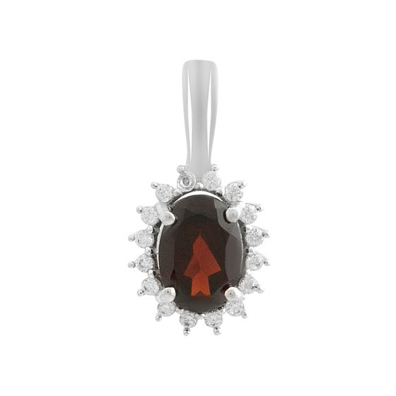 Серебряная подвеска с гранатом 1.094ct