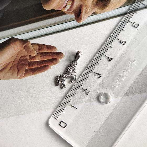 Серебряная подвеска с фианитами