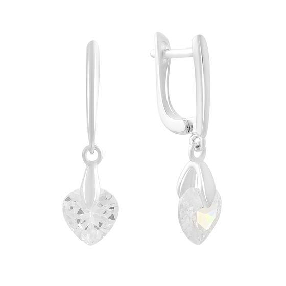 Серебряные серьги с фианитами