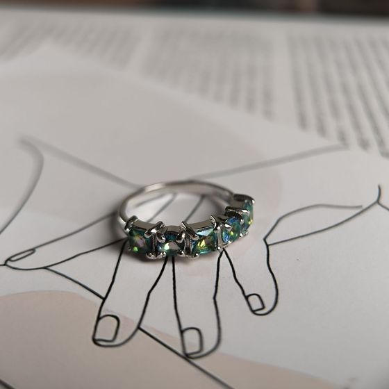 Серебряное кольцо с мистик топазом 1.112ct