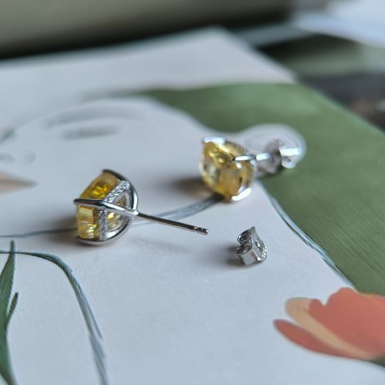 Silver Earrings with Fianites