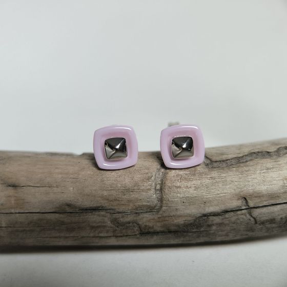 Серебряные серьги с керамикой