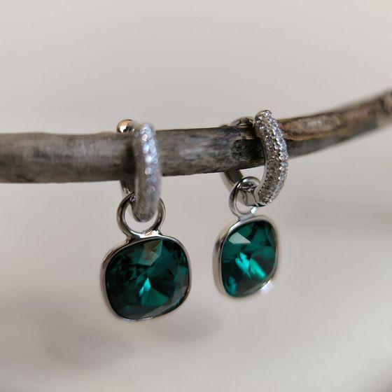 Silver Earrings with Fianites