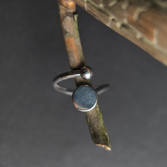 Silver ring without stones