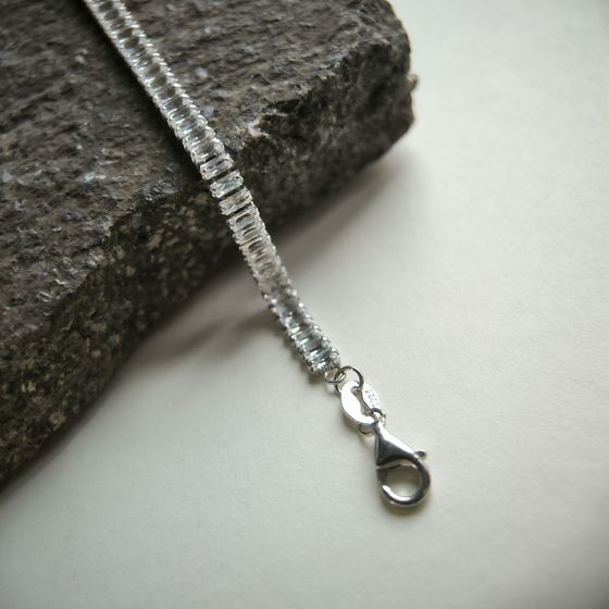 Серебряный браслет с фианитами