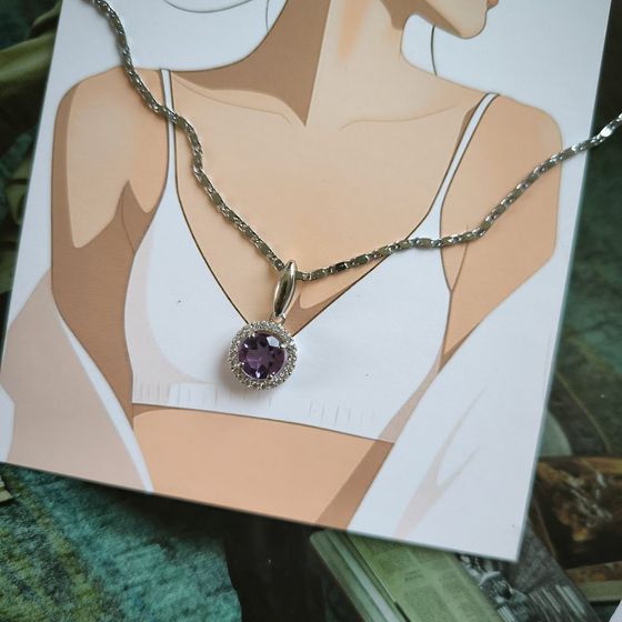 Срібна підвіска з аметистом 2.104ct