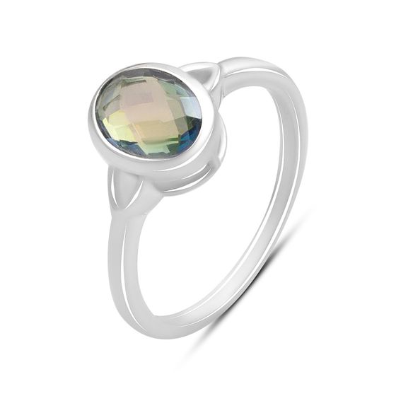 Silver ring with mystic topaz 0.85ct