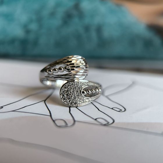 Silver Ring with Fianites