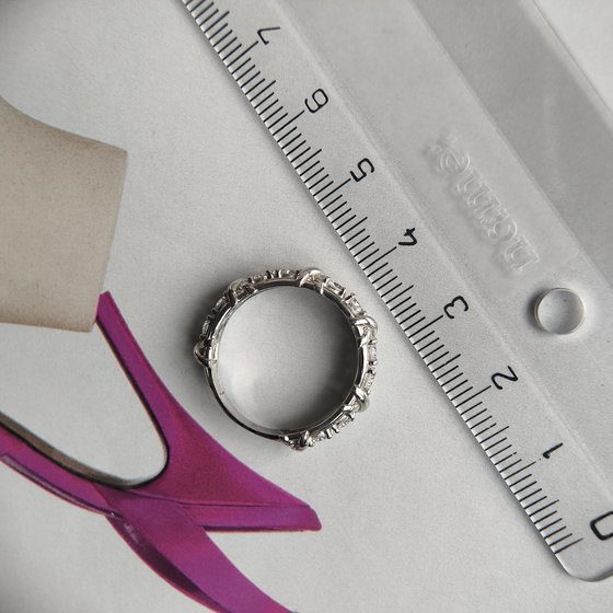 Silver ring with cubic zirconia