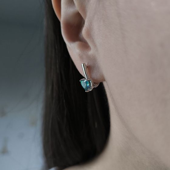 Silver earrings with mystic topaz 3.951ct