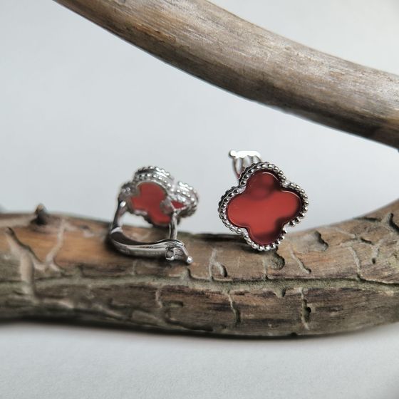 Серебряные серьги с агатом