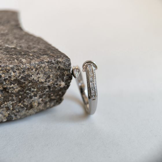 Silver Ring with Fianites
