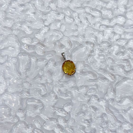 Серебряная подвеска с цитрином nano