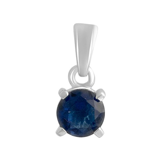 Серебряная подвеска с сапфиром nano