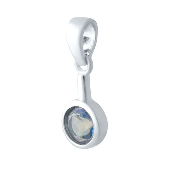 Silver pendant with a mystic topaz