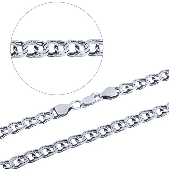 Серебряная цепочка без камней