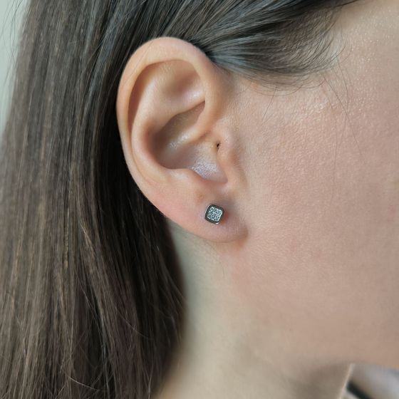 Silver Earrings with Fianites
