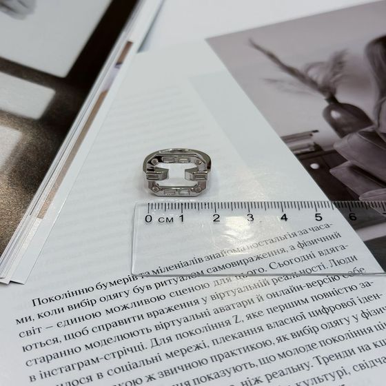 Silver Ring with Fianites