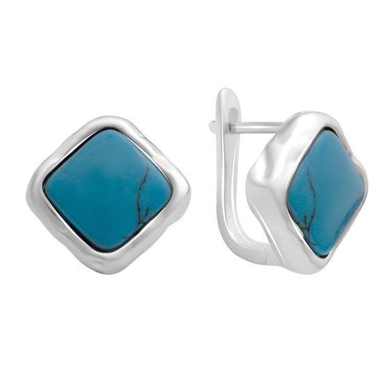 Silver earrings with turquoise