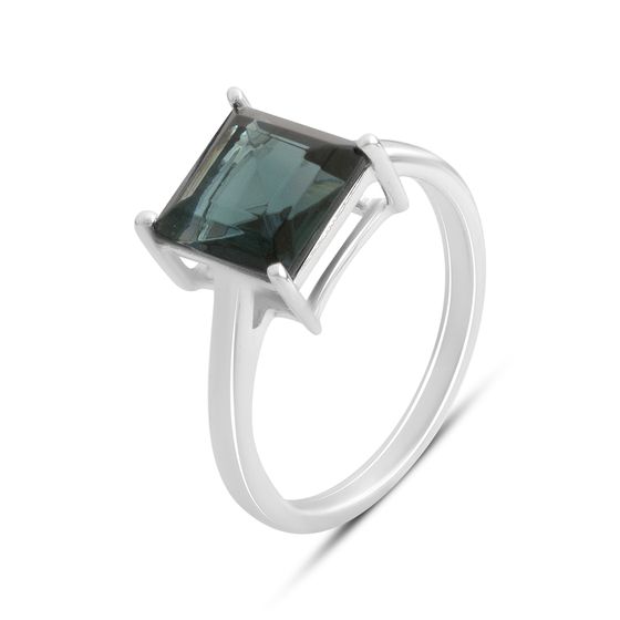 Серебряное кольцо с топазом Лондон Блю 2.107ct