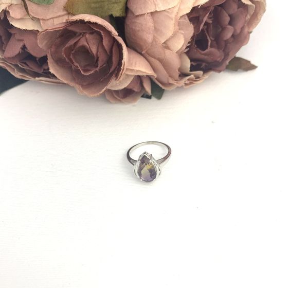 Silver ring with ametrine nano 2.738ct